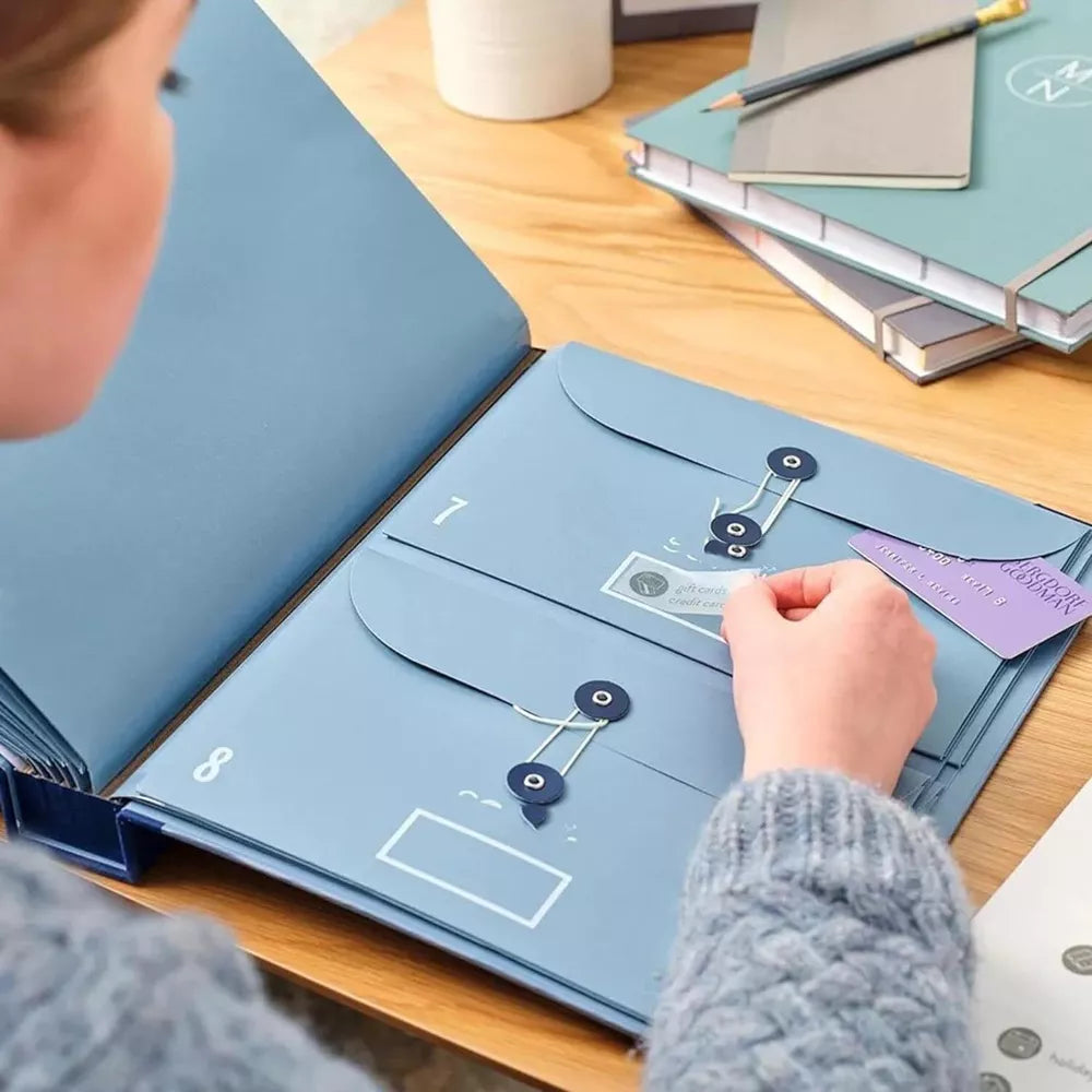 Document Organizer Binder | Durable Accordion Design with Expanding Pockets for Essential Records & Important Documents