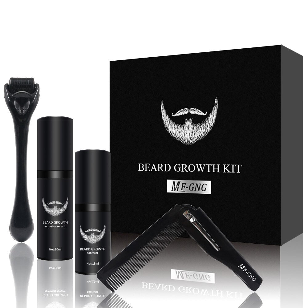 Gearwelt™ Bartwuchs-Friseurset™ | Stimuliert Ihr Bartwachstum und pflegt die Haut