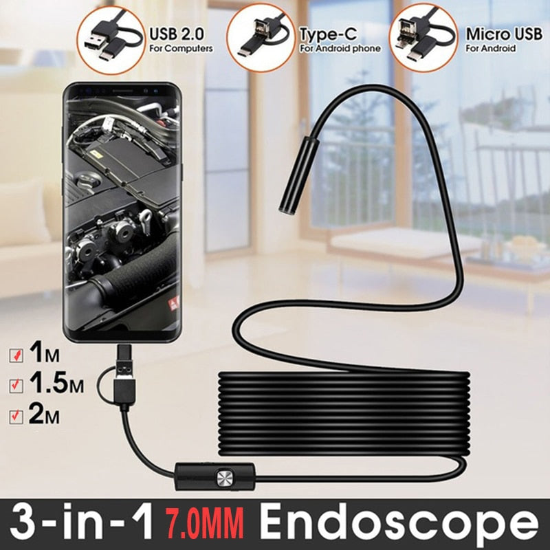 3 in 1 HD Inspektionsendoskop für Telefon l Wifi-Endoskop