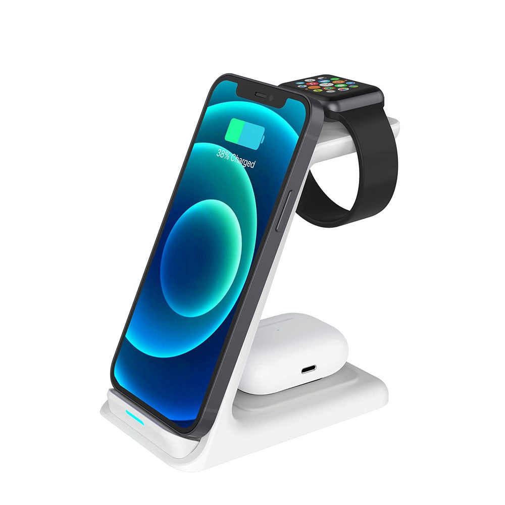 3 In 1 Qi Schnellladegerät Station IPhone Watch Airpods