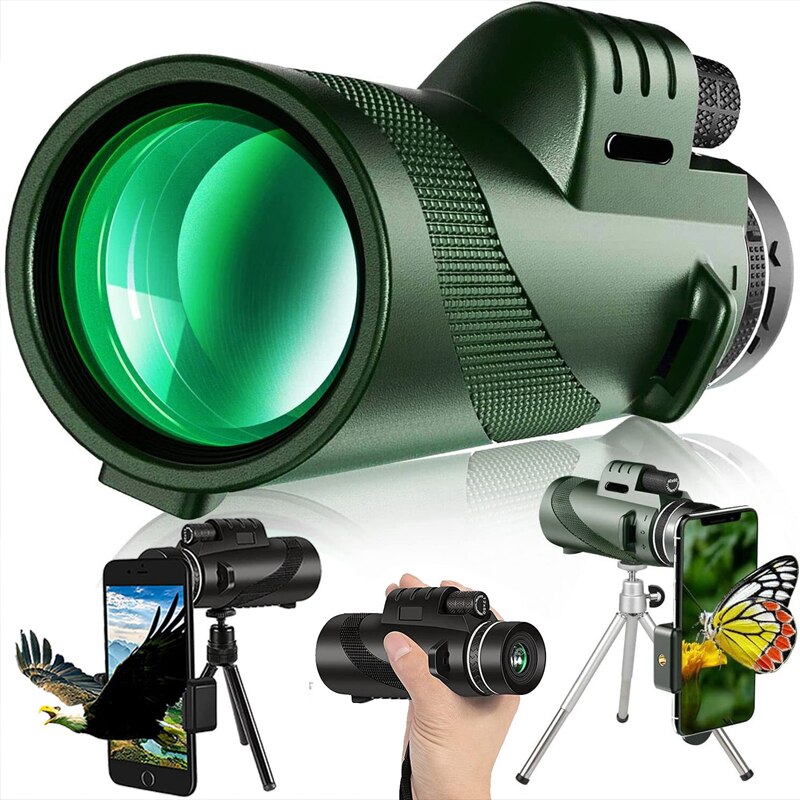 Hochwertiges tragbares Zoom HD 5000m Teleskop, klappbar, für Langstrecken | Professionelles Mini-Teleskop, leistungsstark: Jagd, Sport, Outdoor, Camping, Reisen | Smartphone, iPhone, Samsung & Android