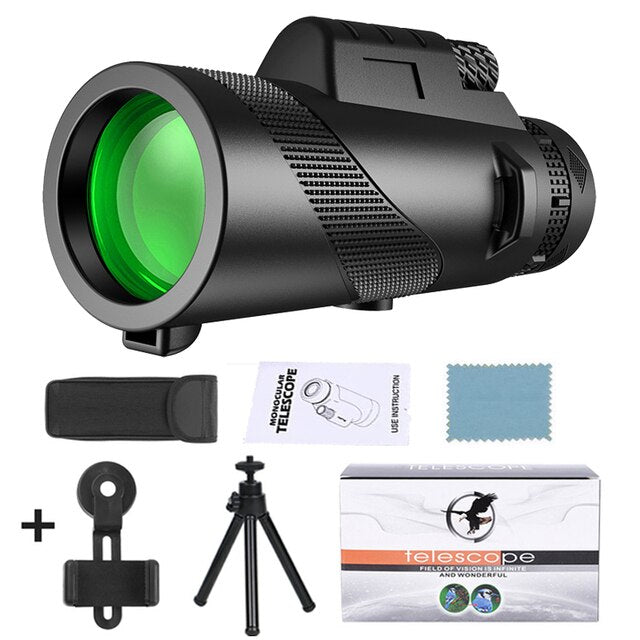 Hochwertiges tragbares Zoom HD 5000m Teleskop, klappbar, für Langstrecken | Professionelles Mini-Teleskop, leistungsstark: Jagd, Sport, Outdoor, Camping, Reisen | Smartphone, iPhone, Samsung & Android