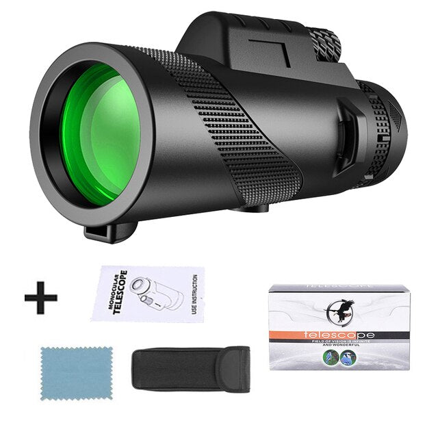 Hochwertiges tragbares Zoom HD 5000m Teleskop, klappbar, für Langstrecken | Professionelles Mini-Teleskop, leistungsstark: Jagd, Sport, Outdoor, Camping, Reisen | Smartphone, iPhone, Samsung & Android