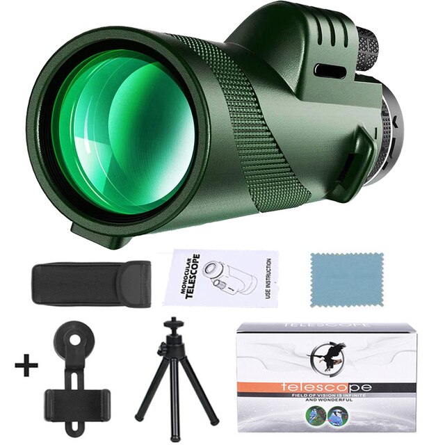 Hochwertiges tragbares Zoom HD 5000m Teleskop, klappbar, für Langstrecken | Professionelles Mini-Teleskop, leistungsstark: Jagd, Sport, Outdoor, Camping, Reisen | Smartphone, iPhone, Samsung & Android