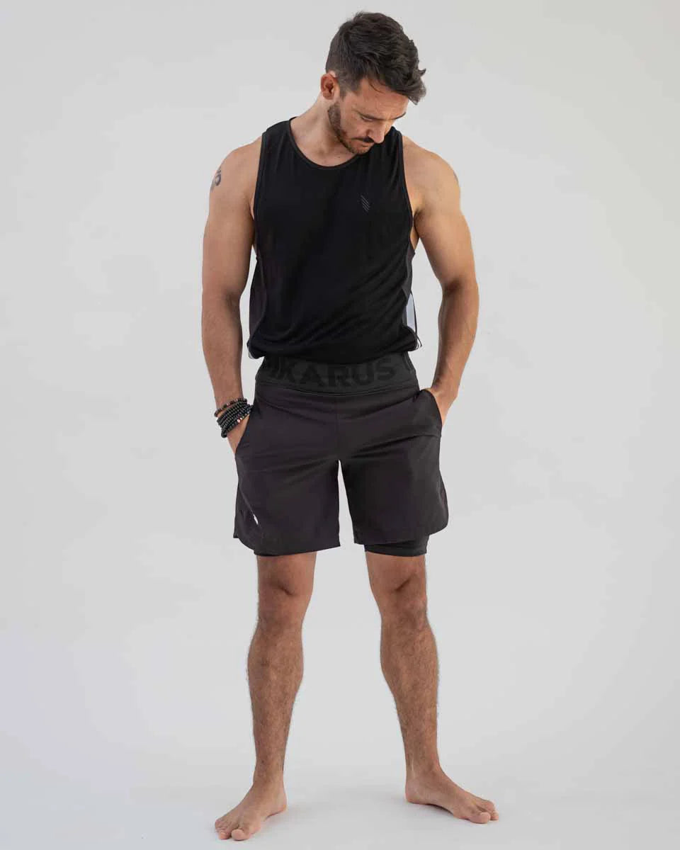 2-in-1 Shorts – Schwarz