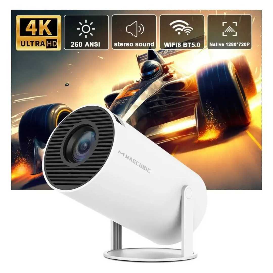 Portable 4K Projector with Remote Control - Mini Home Theater Projector for Movies, Gaming & Outdoor Use