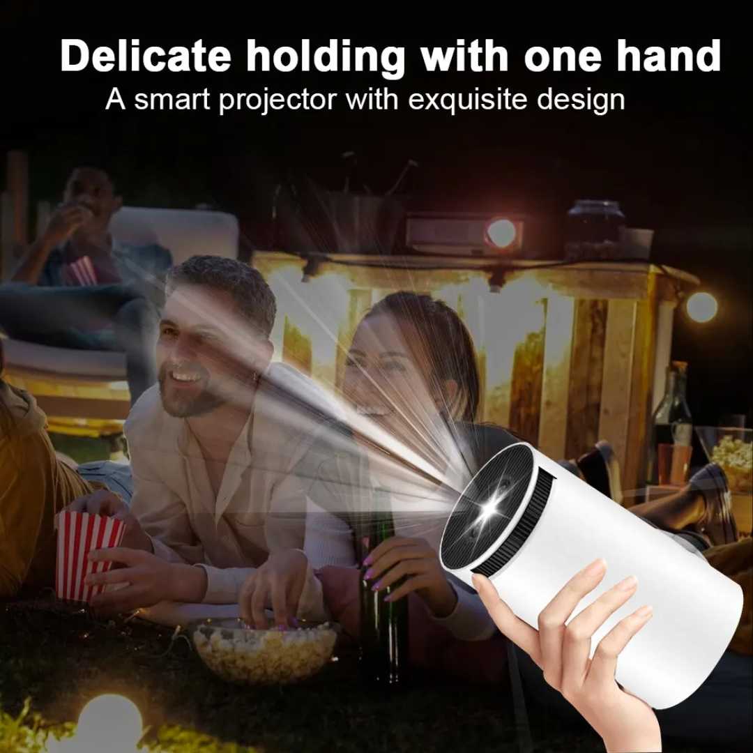 Portable 4K Projector with Remote Control - Mini Home Theater Projector for Movies, Gaming & Outdoor Use