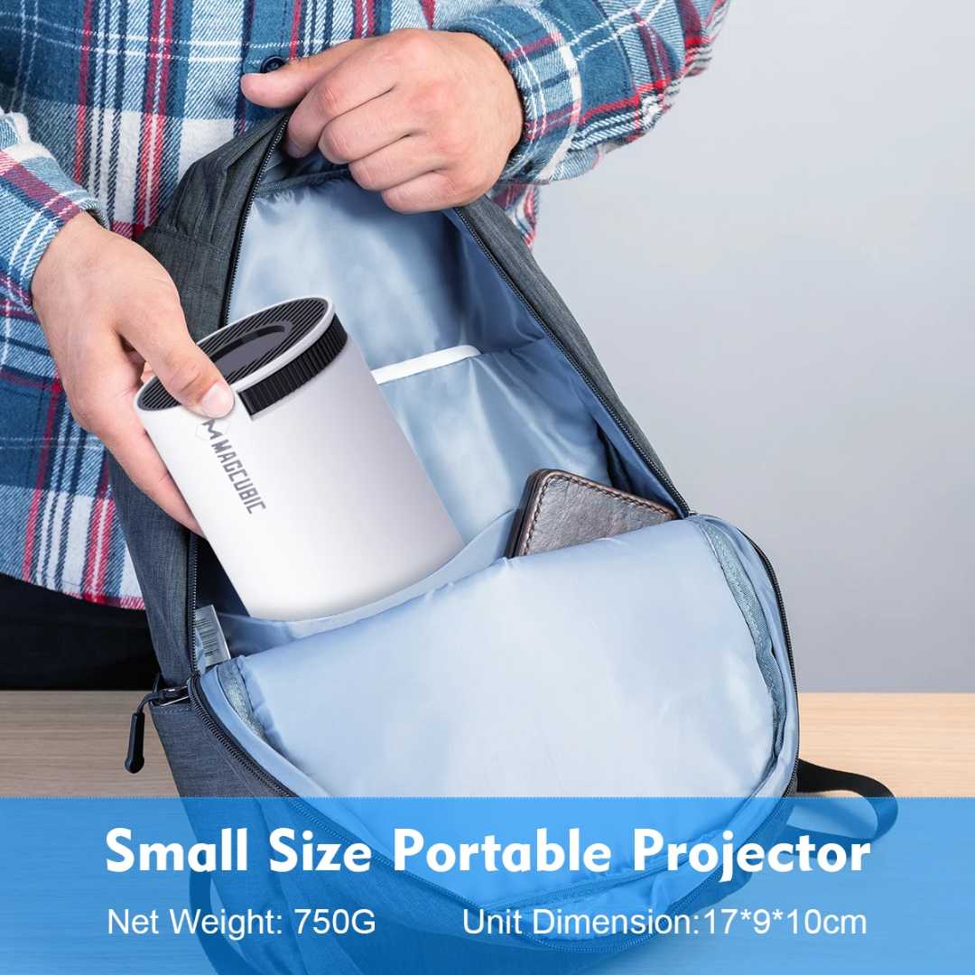 Portable 4K Projector with Remote Control - Mini Home Theater Projector for Movies, Gaming & Outdoor Use