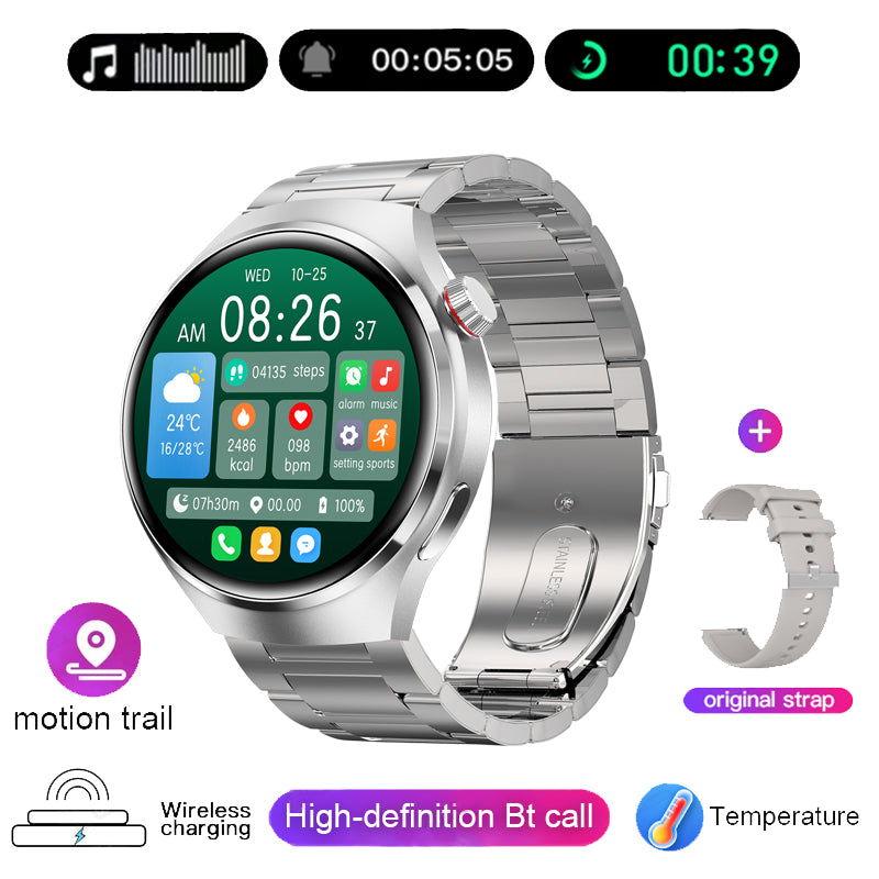 Hochwertiges GT4 Pro Smartwatch Männer: IP68 NFC GPS Tracker, AMOLED 360*360 HD Bildschirm, Herzfrequenz, Bluetooth-Anruf | Limitierte Auflage