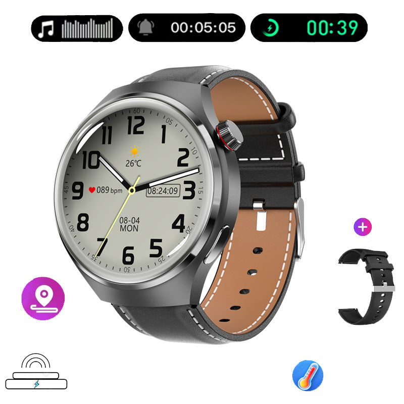 Hochwertiges GT4 Pro Smartwatch Männer: IP68 NFC GPS Tracker, AMOLED 360*360 HD Bildschirm, Herzfrequenz, Bluetooth-Anruf | Limitierte Auflage