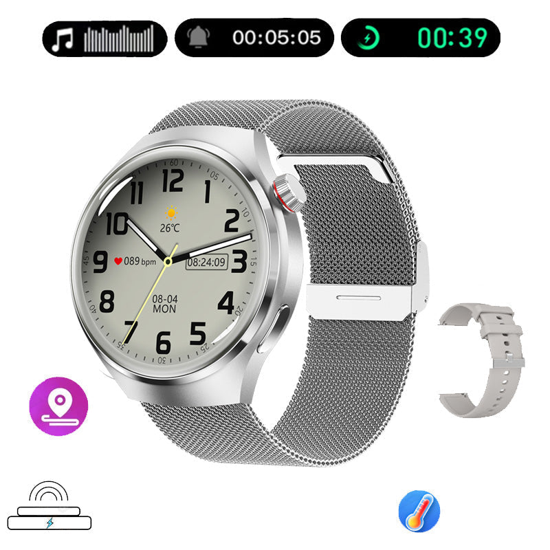Hochwertiges GT4 Pro Smartwatch Männer: IP68 NFC GPS Tracker, AMOLED 360*360 HD Bildschirm, Herzfrequenz, Bluetooth-Anruf | Limitierte Auflage