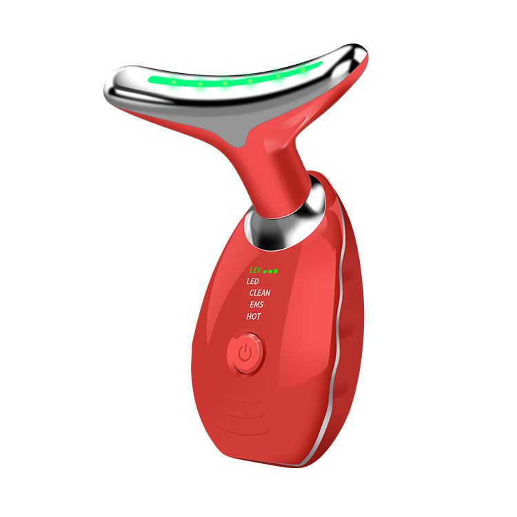 LED Photonen Therapie für Nacken und Gesicht Beauty Device zur Hautstraffung Doppelkinn Reduzierung und Falten Entfernung
