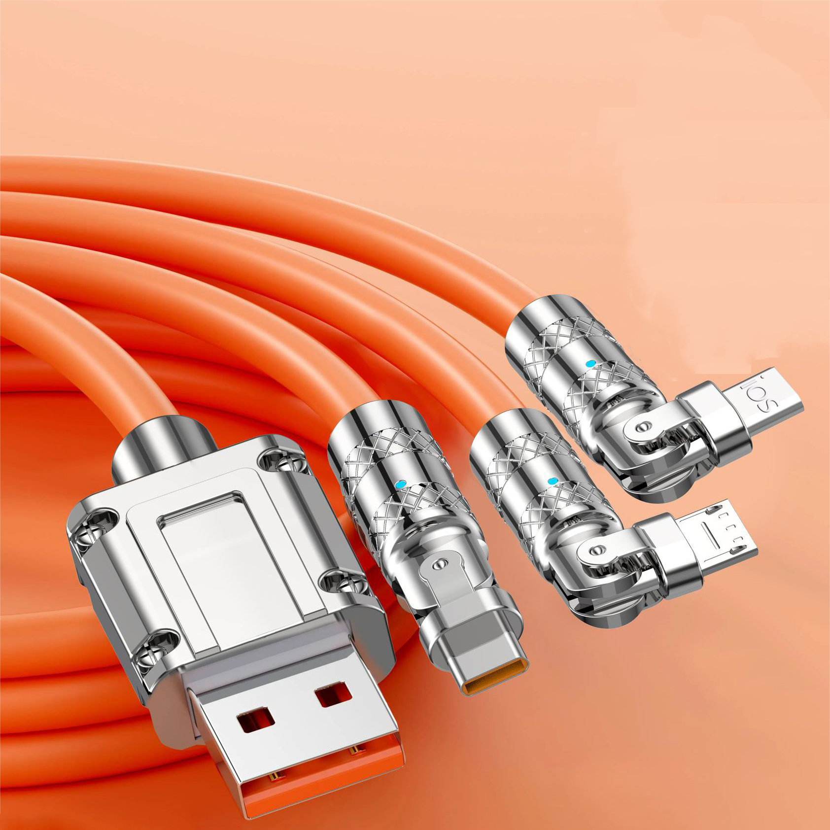 3-in-1-Drehkabel – 120 W Super-Blitzladung