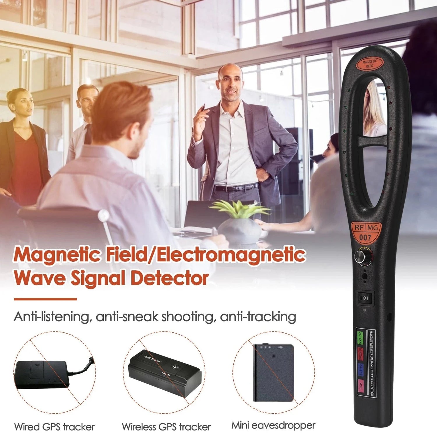 GPS Tracker Detector - Real-Time Tracking Device with Anti-Theft Alerts for Vehicles & Personal Security