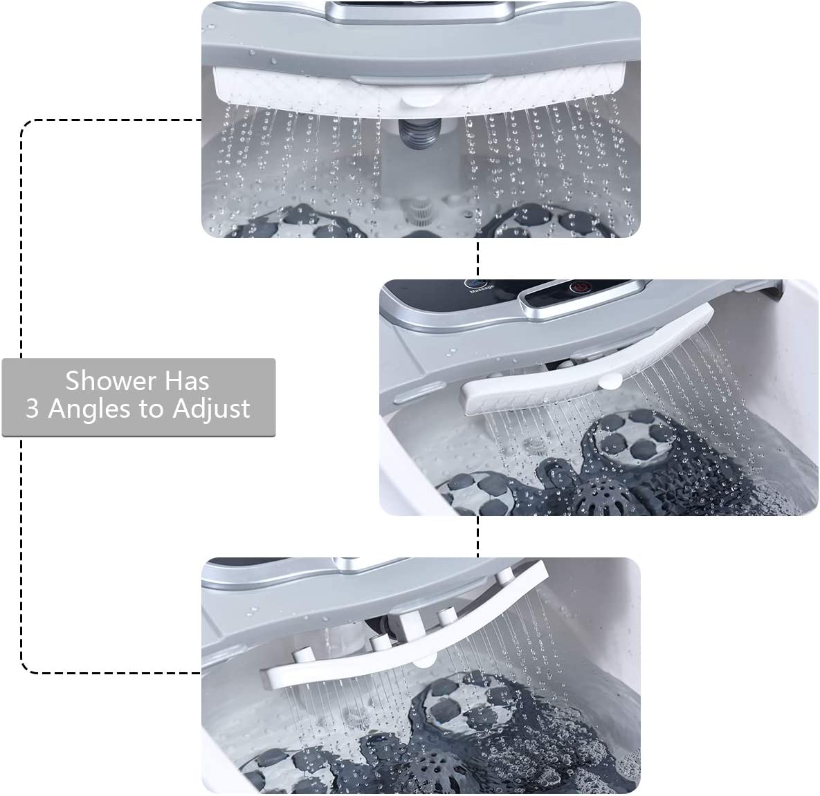 Elektrische Fußbadewanne mit Massage & Heizung – Timer & Rollen