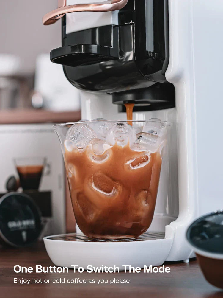 5-in-1 Coffee Machine | 20-Bar Pressure, Milk Frother & Compatible with Nespresso, Dolce Gusto, ESE Pods for Home Brewing