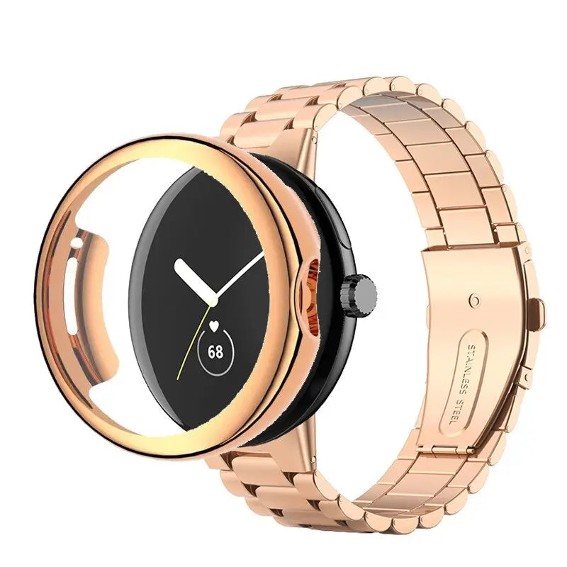 Pinnacle Premium Edelstahlarmband und -gehäuse für Google Pixel Watch & Pixel Watch 2