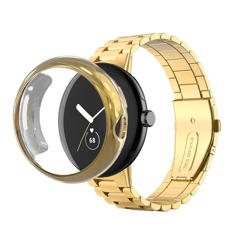 Pinnacle Premium Edelstahlarmband und -gehäuse für Google Pixel Watch & Pixel Watch 2