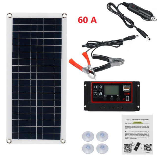 Portable Solar Panel For Camping Phone Car 1000W Waterproof Solar Panel Kit 12V USB
