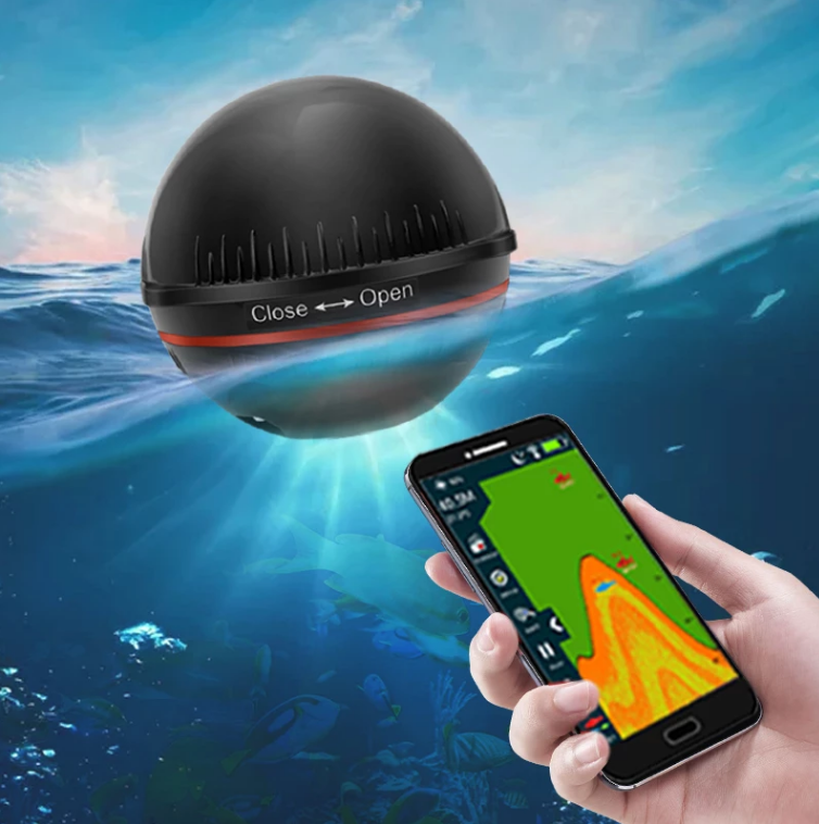 Portable Fish Finder Bobber For Ice Fishing 48m/160ft Water Depth Eco Sounder Tech