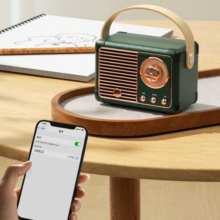 Bluetooth Boombox H2 Classical Retro Decor USB Portable Vintage Speaker Bluetooth Mini Player