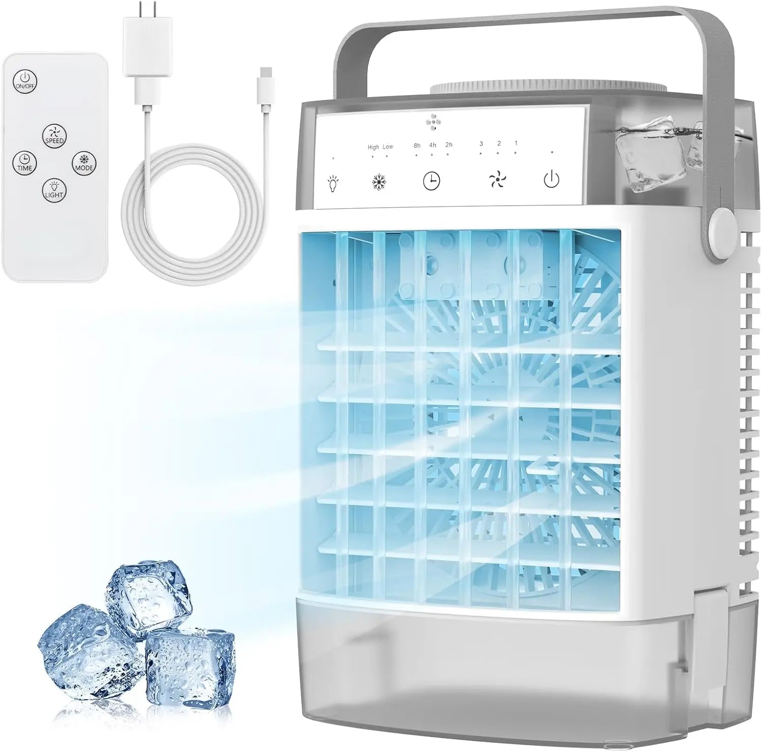 3-in-1 Portable Air Conditioner | Compact, 1000mL Water Tank & Timer for Home, Office & Outdoor Use