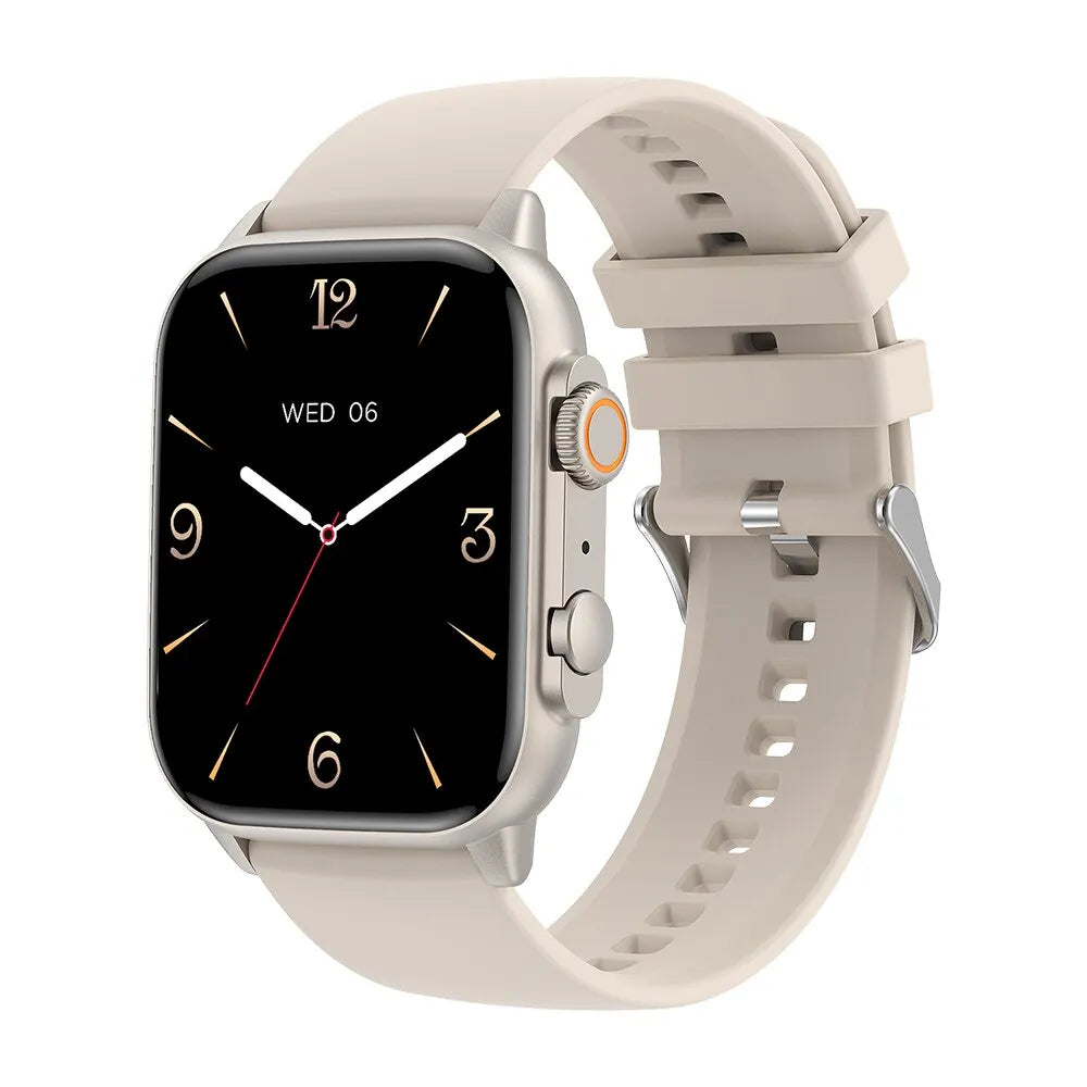 AquaFit | Orange wasserdichte Smartwatch | Großer 2,0-Zoll-AMOLED-Bildschirm