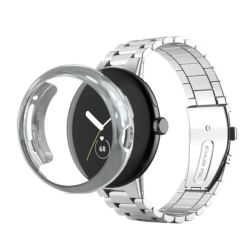 Pinnacle Premium Edelstahlarmband und -gehäuse für Google Pixel Watch & Pixel Watch 2
