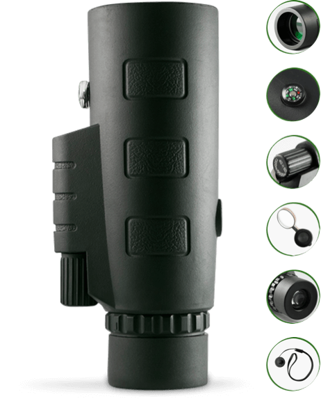 High Power 12X50 Monocular | Waterproof, Lightweight with Smartphone Holder for Camping, Hiking & Wildlife Observation