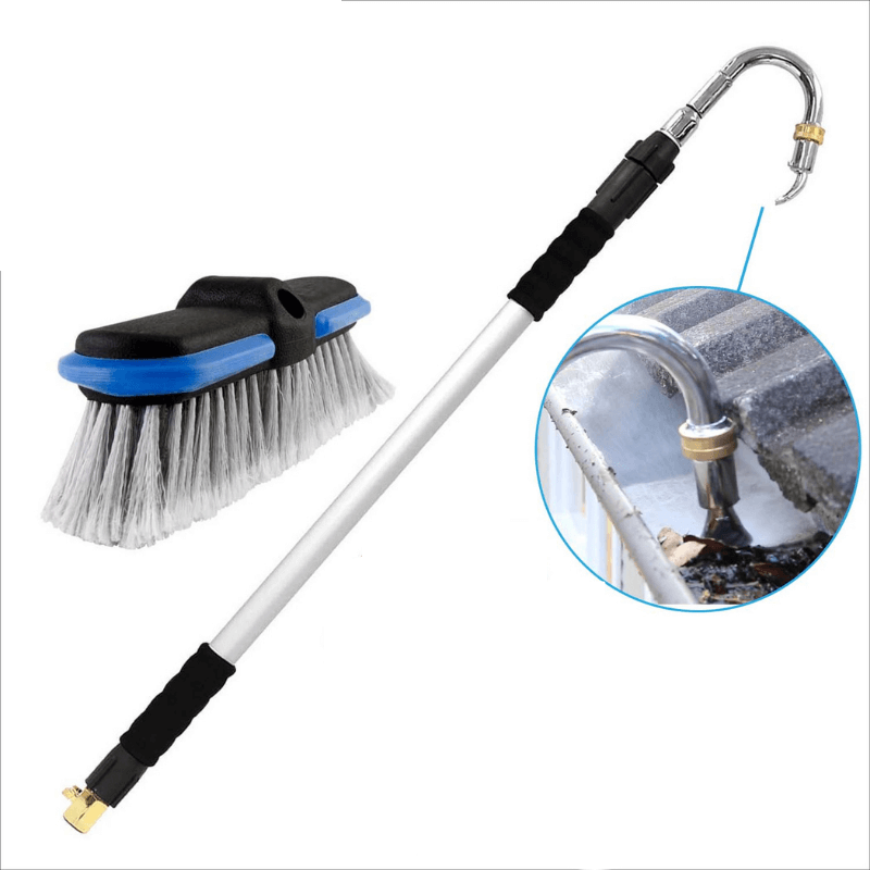 Gutter Cleaning Tool Telescopic Wand - Hose Attachment for Easy Ground-Level Rain Gutter Maintenance