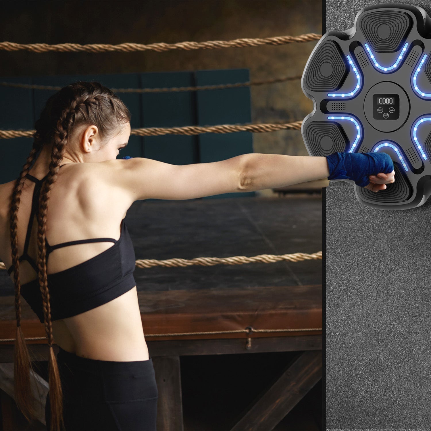 Music Boxing Machine | Stress Relief, Multiple Training Modes & Portable for Fitness Enthusiasts