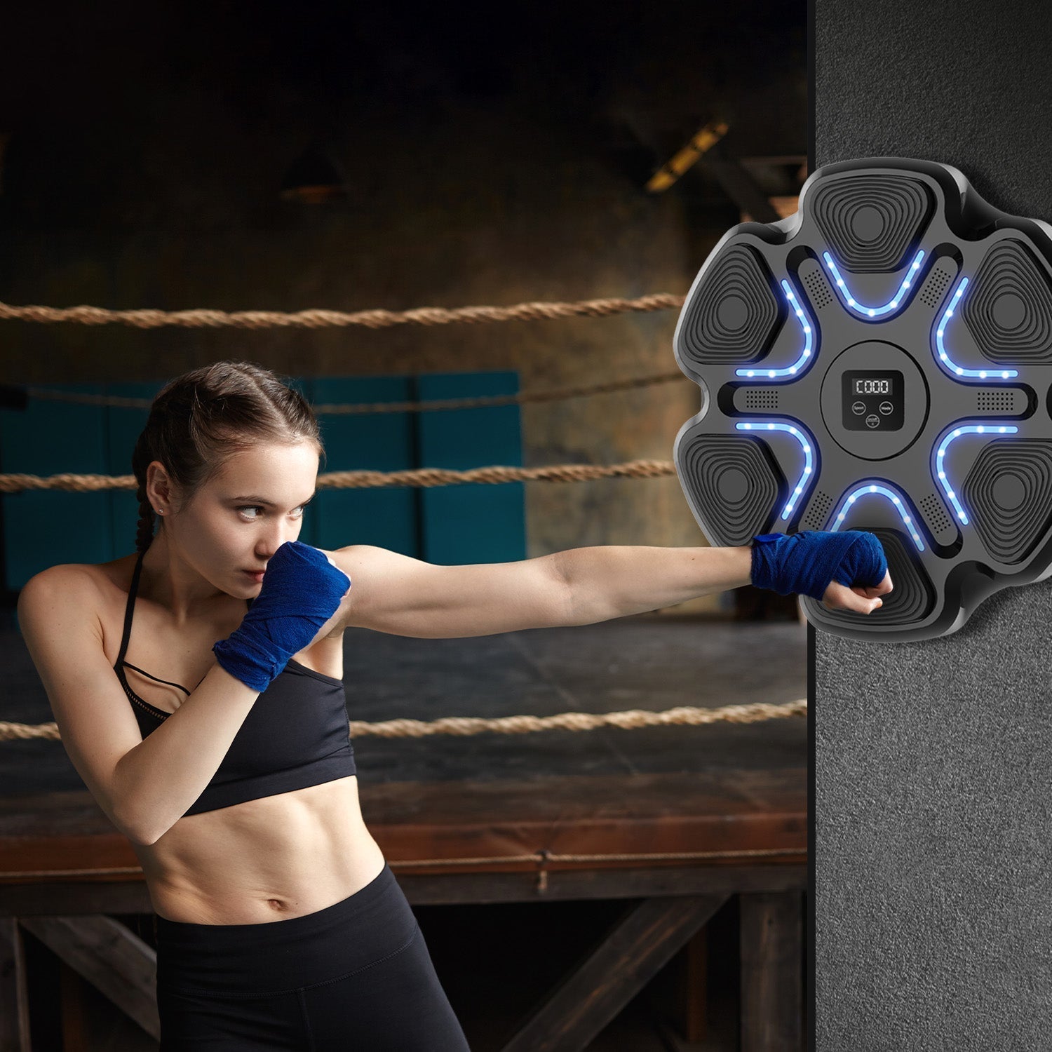 Music Boxing Machine | Stress Relief, Multiple Training Modes & Portable for Fitness Enthusiasts
