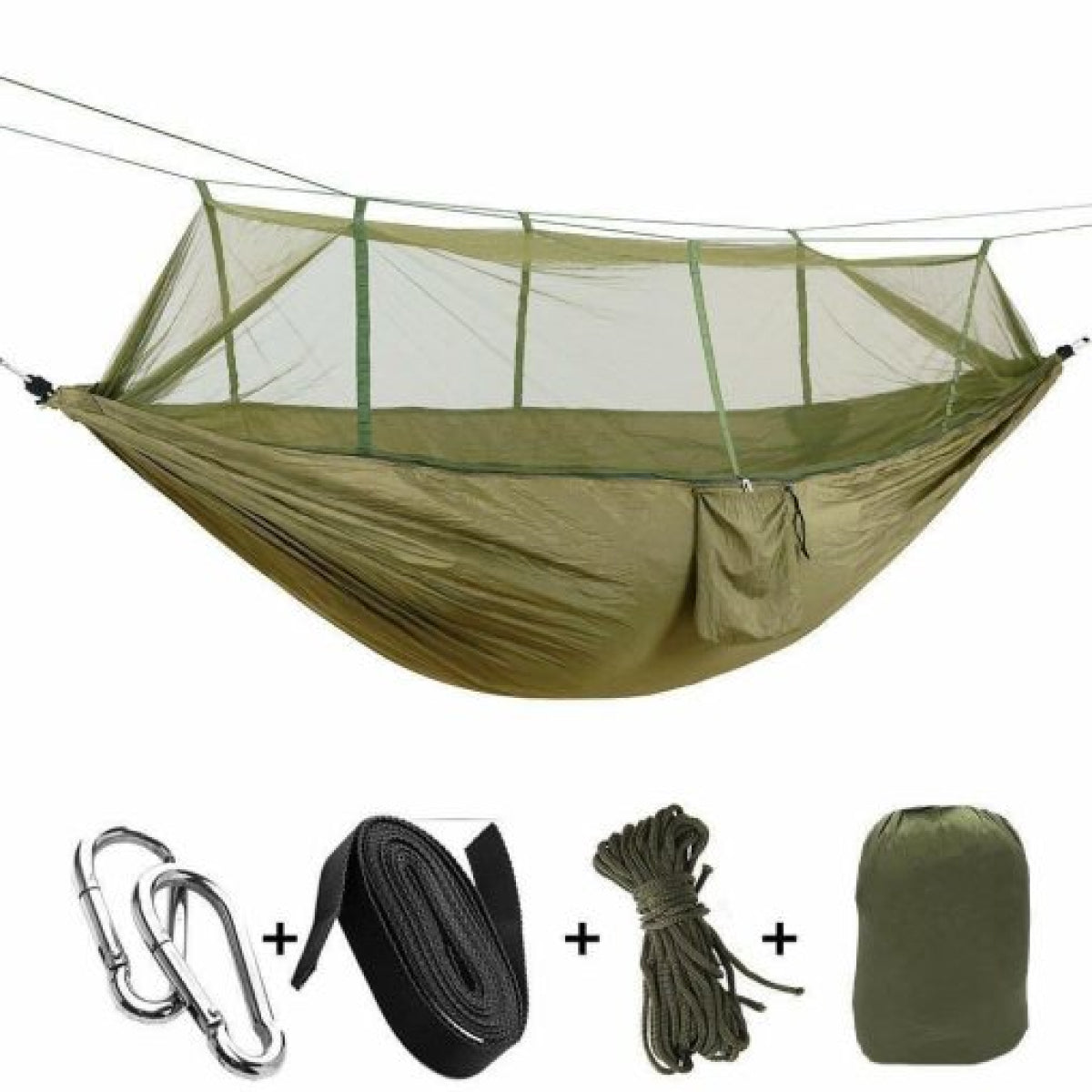 Camping Hammock Kit - Complete with Mosquito Net, Under Quilt Blanket, and Rainfly Cover Tarp for Ultimate Outdoor Comfort