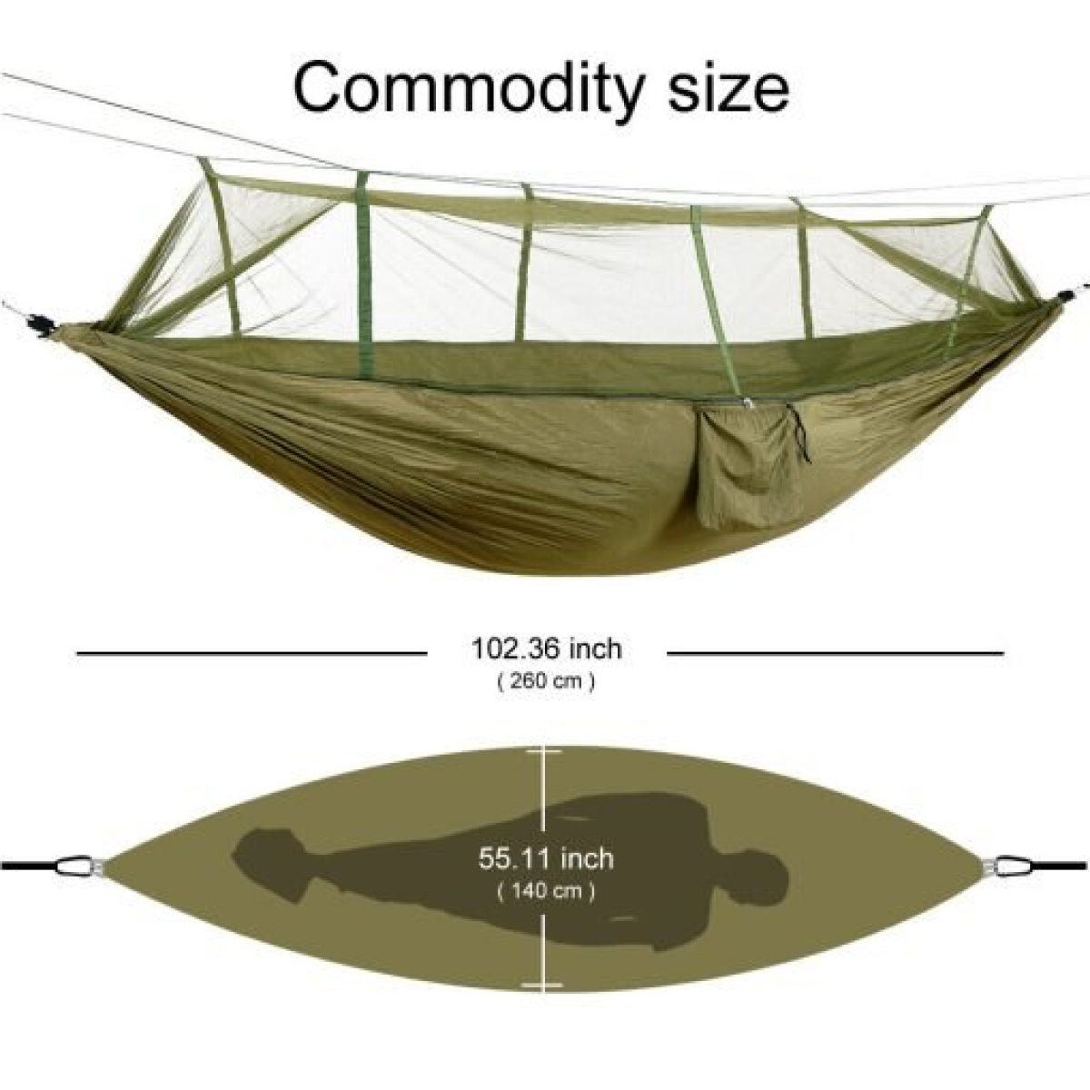 Camping Hammock Kit - Complete with Mosquito Net, Under Quilt Blanket, and Rainfly Cover Tarp for Ultimate Outdoor Comfort