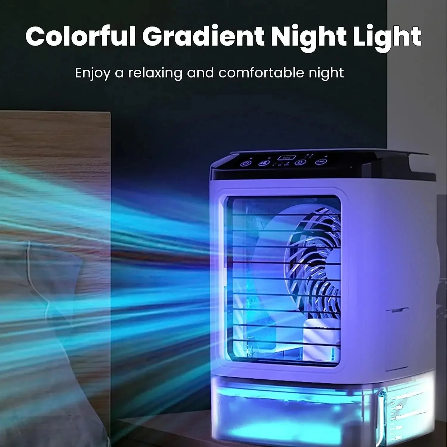 3-Speed Portable Air Conditioner | Ultrasonic Cooling, Quiet Operation & Ideal for Home, Office & Small Spaces