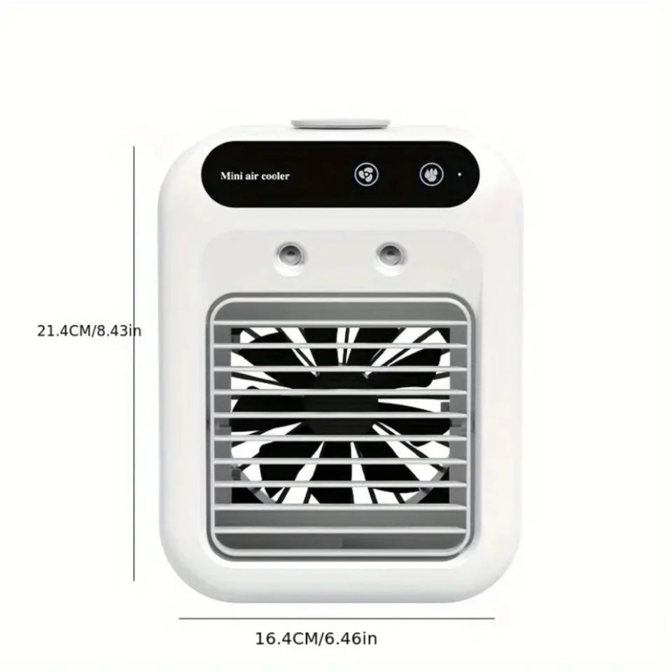 Rechargeable Portable Mini Air Conditioner | USB-Powered, Mist Spray & Quiet Operation for Desk, Dorm Room & Travel