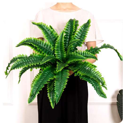 UV Resistant Lifelike Artificial Boston Fern | Realistic, Easy Maintenance & Ideal for Indoor/Outdoor Decoration
