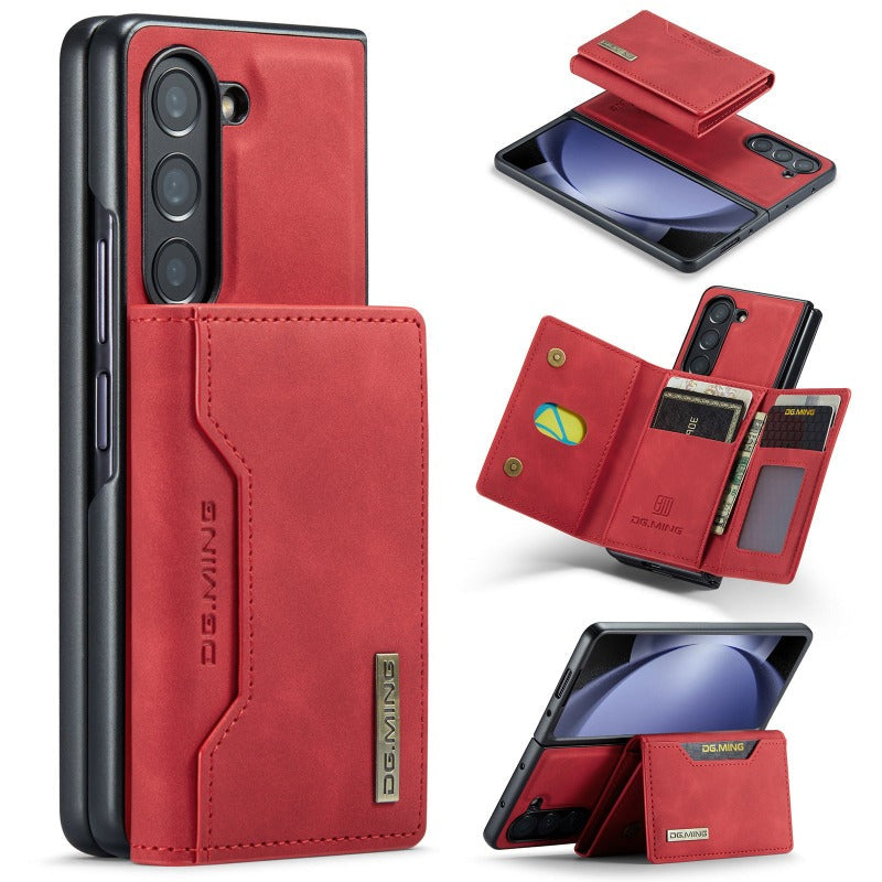 2in1 Vintage Leder Magnetische Brieftasche Fall für Samsung Galaxy Z Fold5 4
