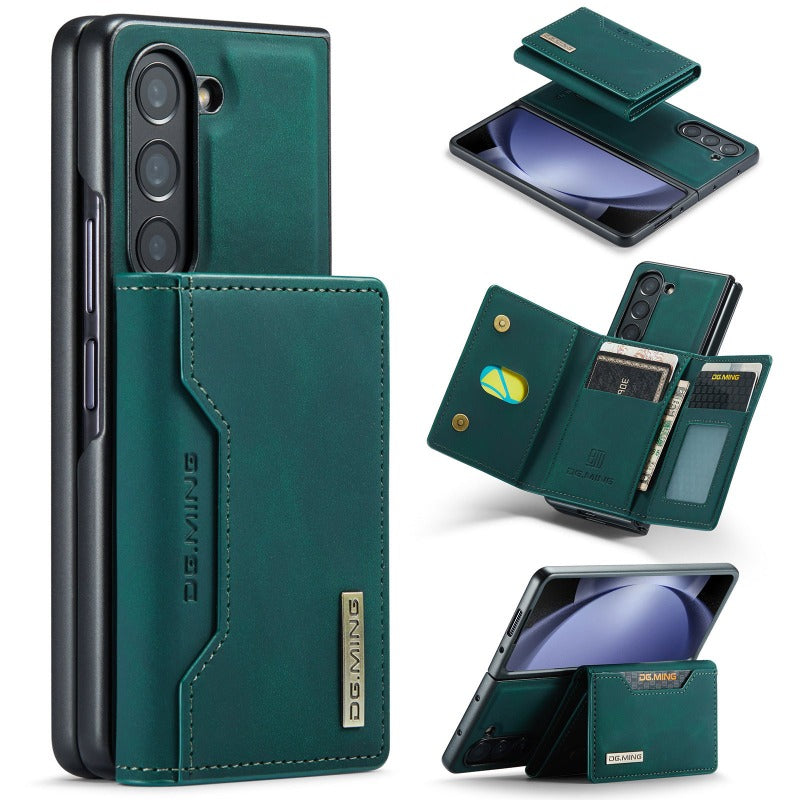 2in1 Vintage Leder Magnetische Brieftasche Fall für Samsung Galaxy Z Fold5 4