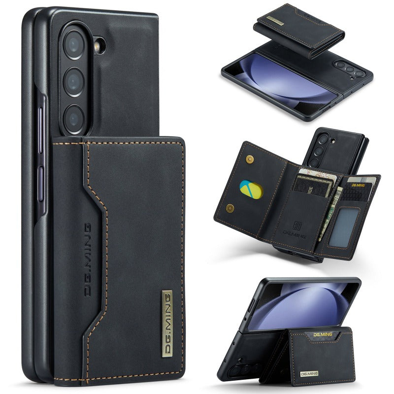 2in1 Vintage Leder Magnetische Brieftasche Fall für Samsung Galaxy Z Fold5 4