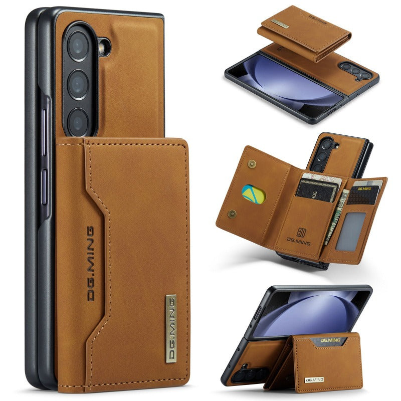 2in1 Vintage Leder Magnetische Brieftasche Fall für Samsung Galaxy Z Fold5 4