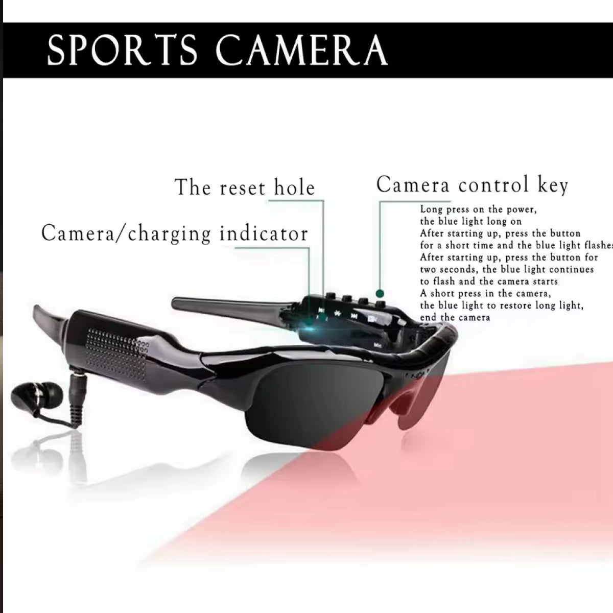 Camera Glasses | 1080P Video – Stylish Polarized Lenses | Discreet Video Recording Eyewear for Surveillance