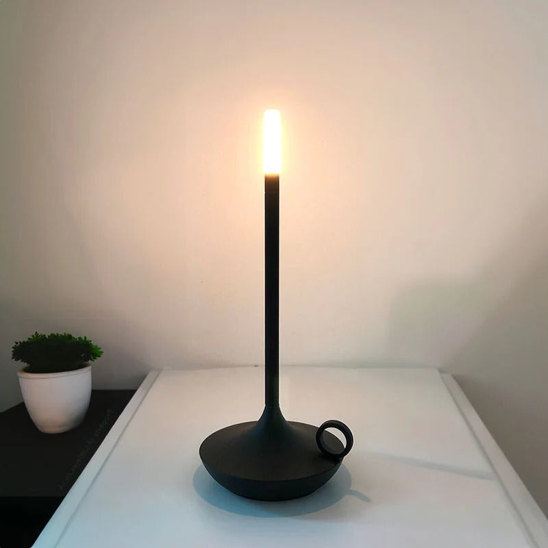 Vintage Aluminium Cordless Candle Lamp