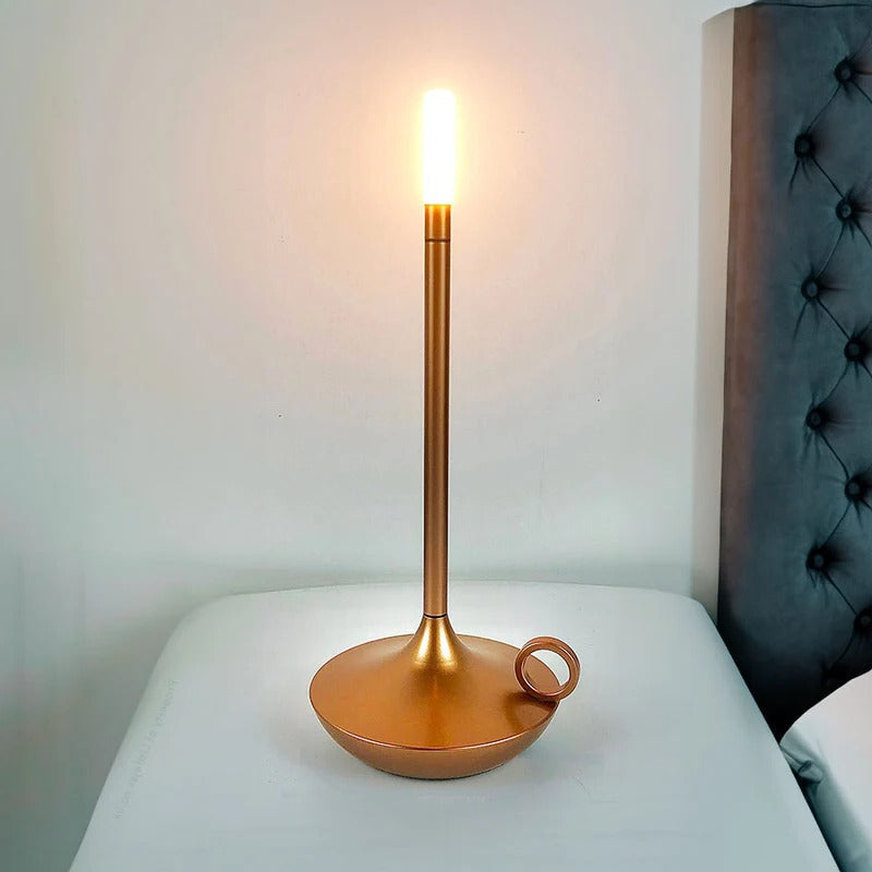 Vintage Aluminium Cordless Candle Lamp