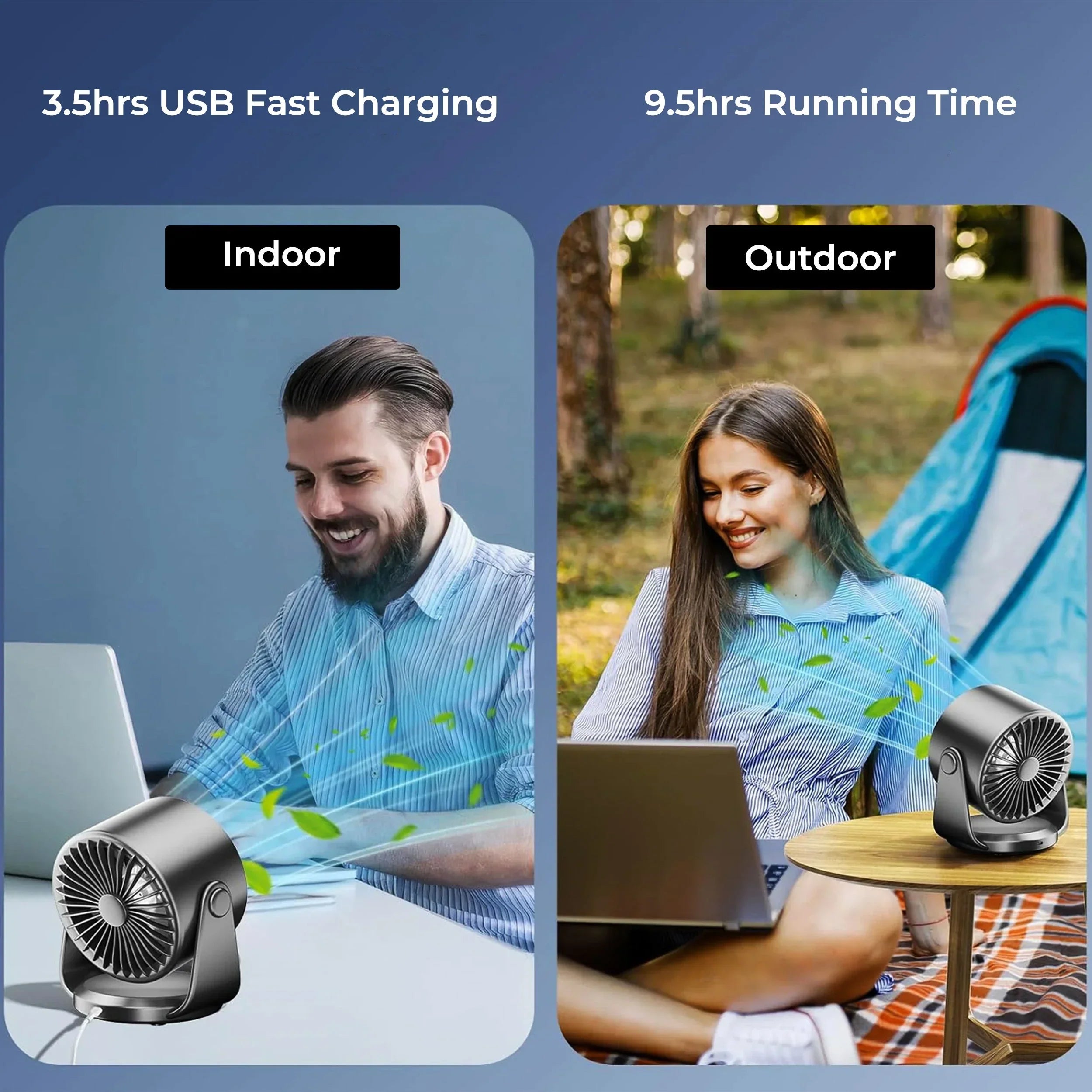 Turbo Cool Portable Air Conditioner | Whisper-Quiet, Adjustable Breeze & Compact Design for Home, Office & Car Use