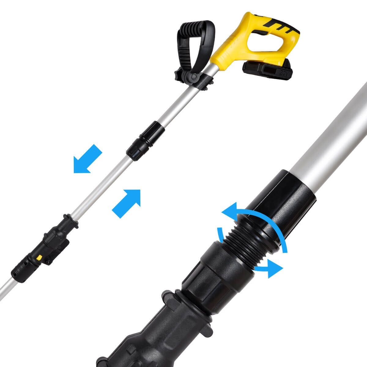 Electric Cordless Tiller Cultivator for Gardening and Soil Preparation - Lightweight, Battery-Powered Tool for Easy Weeding and Aeration