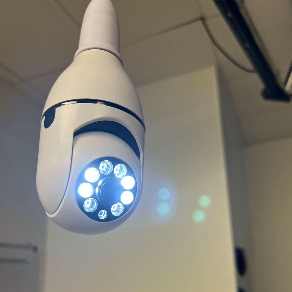Smart Light Socket Security Camera - HD Lightbulb Camera with Motion Detection for Home Surveillance & Indoor Use