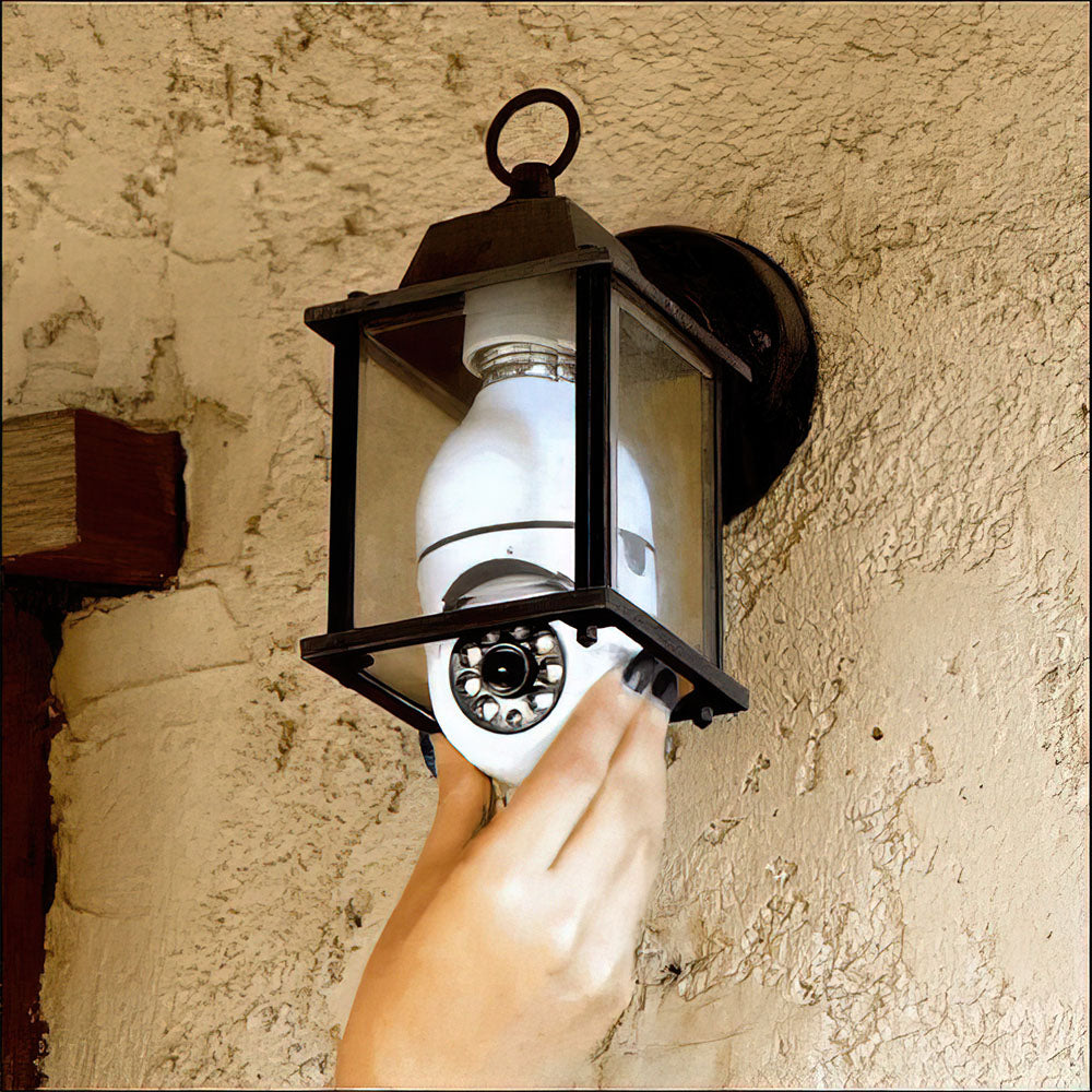 Smart Light Socket Security Camera - HD Lightbulb Camera with Motion Detection for Home Surveillance & Indoor Use