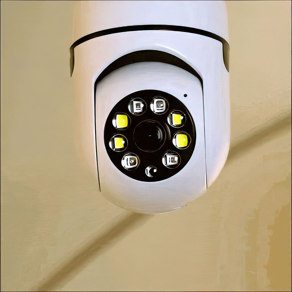 Smart Light Socket Security Camera - HD Lightbulb Camera with Motion Detection for Home Surveillance & Indoor Use