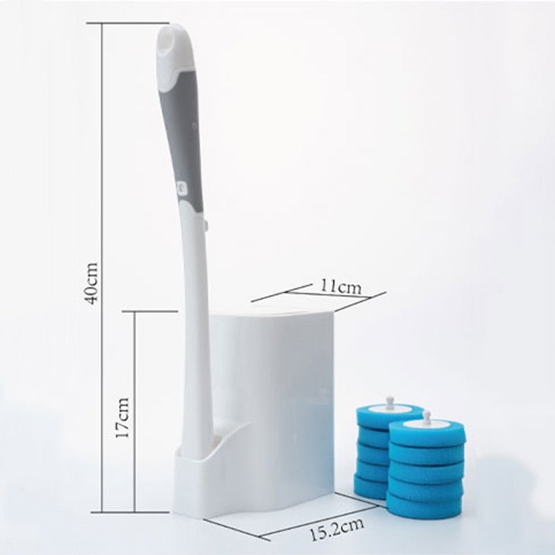 Toilet Cleaning Wand with Disposable Brushes - Hygienic Toilet Brush for Easy Cleaning & Sanitation
